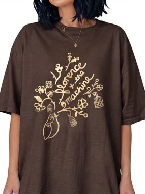 Florence and The Machine Bird Birdcages Floral Vines Indie Music Vintage T-Shirt